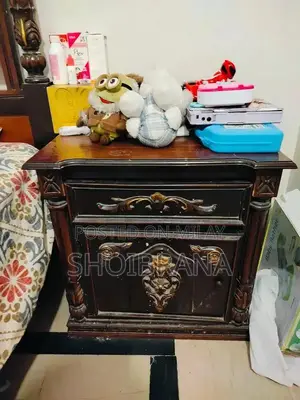 Solid Chinioti Wood Bed Set in Rich Brown Finish