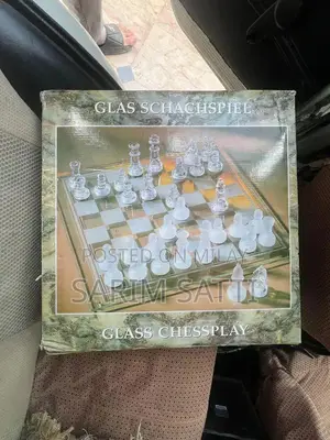 Elegant Glass Chess Set with Classic Design
