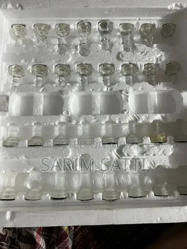 Elegant Glass Chess Set with Classic Design