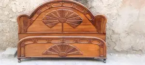 Photo - Solid Wood Double Bed Frame - 5x6.5 Feet