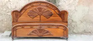 Solid Wood Double Bed Frame - 5x6.5 Feet