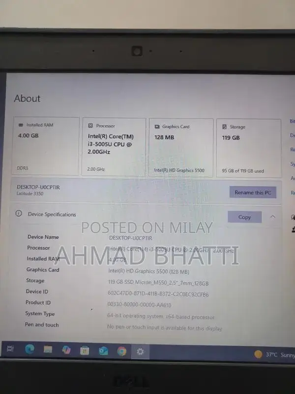 Dell Latitude 3350 Business Laptop - 5th Gen Intel Core i3