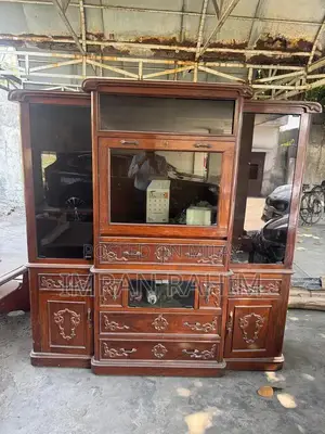 Photo - Rustic Wooden Bookshelf - Natural Pure Wood Storage Shelf