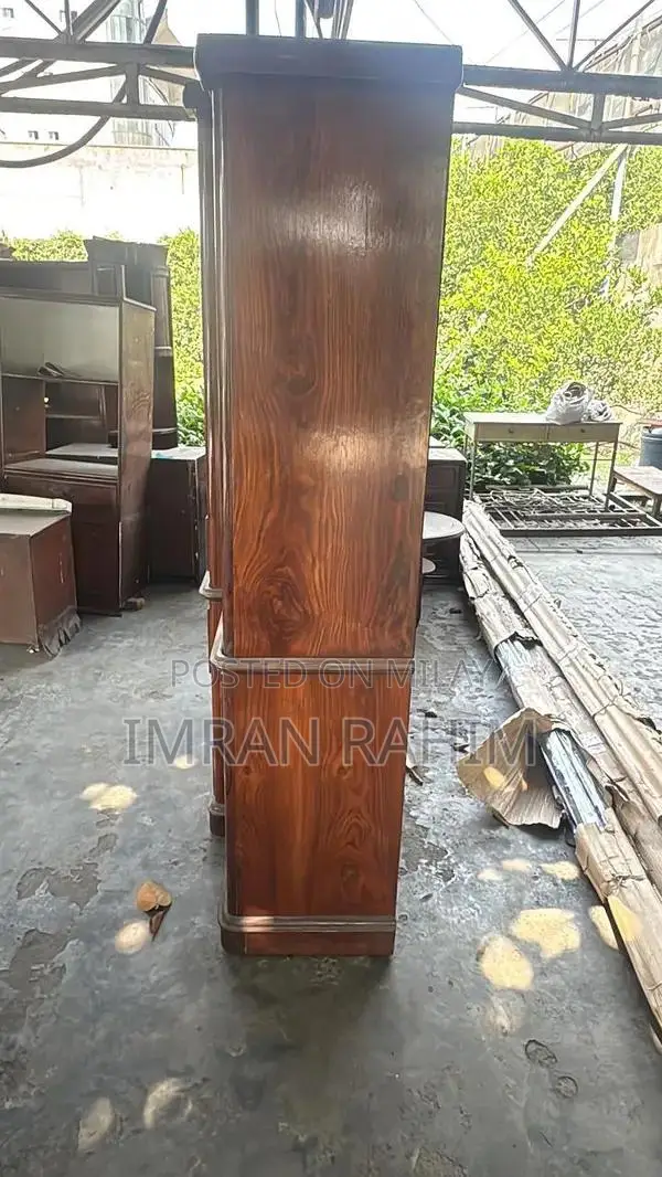 Rustic Wooden Bookshelf - Natural Pure Wood Storage Shelf