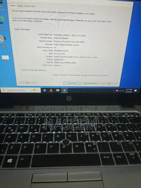 HP EliteBook 820 G3 Business Laptop - 14" Core i5