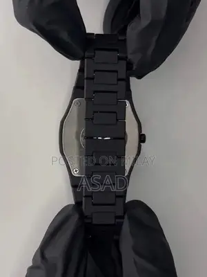 Premium Black Aura Men's Watch with Elegant Arabic Dial