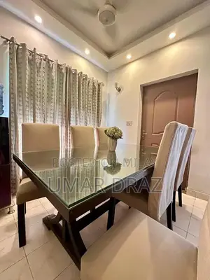 Photo - Black Wood Dining Table with Glass Top and 6 Chairs