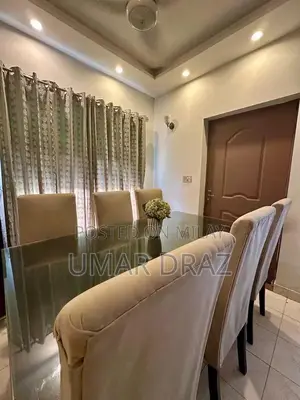 Black Wood Dining Table with Glass Top and 6 Chairs