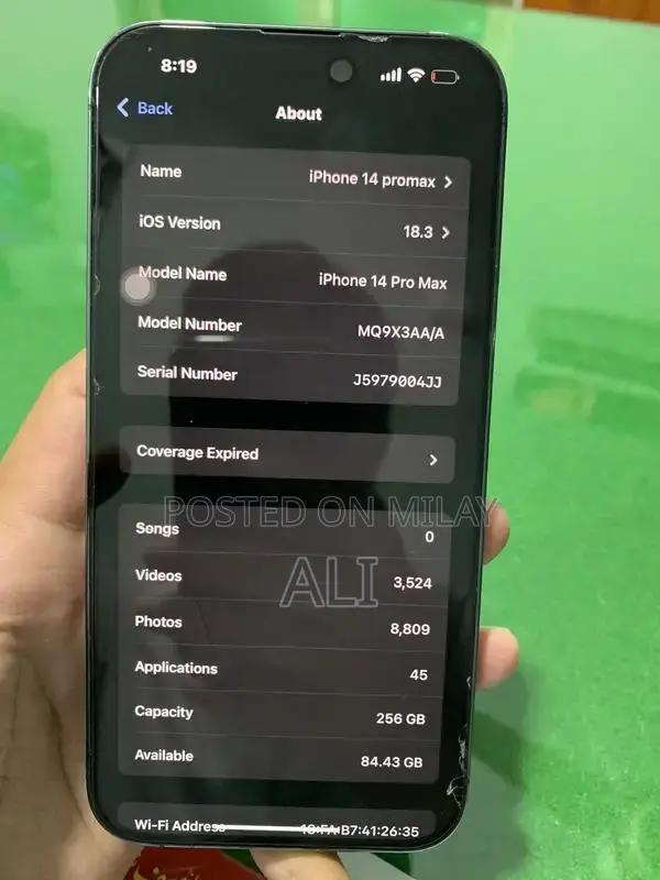Deep Purple iPhone 14 Pro Max 256GB Smartphone