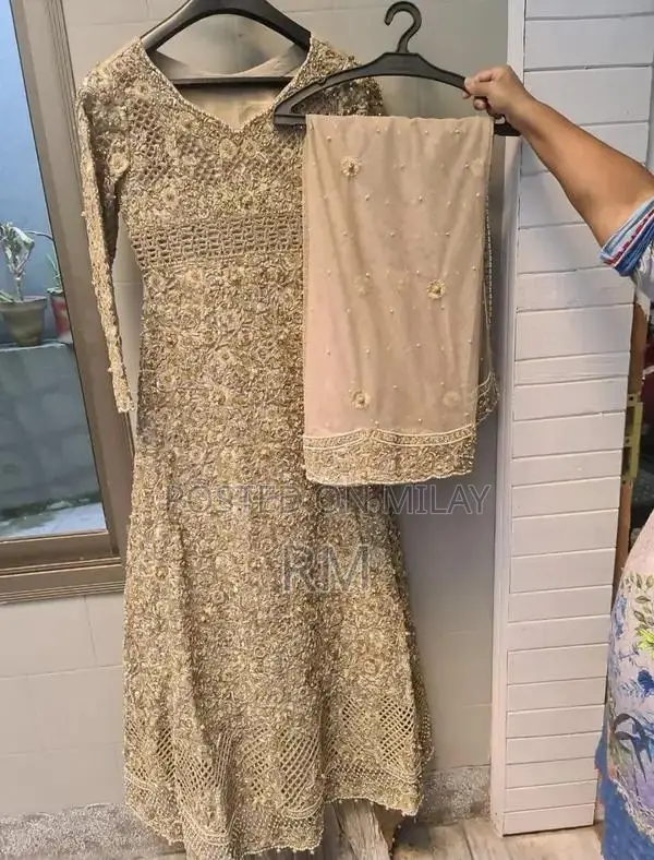 Elegant Bridal Maxi Dress - Walima Special Occasion Gown