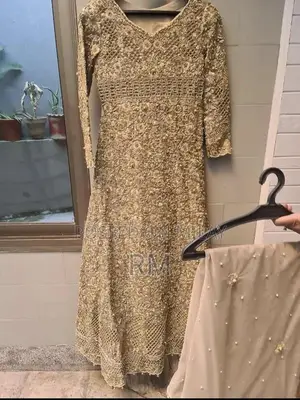 Elegant Bridal Maxi Dress - Walima Special Occasion Gown