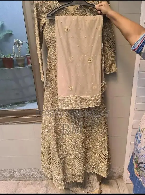 Elegant Bridal Maxi Dress - Walima Special Occasion Gown