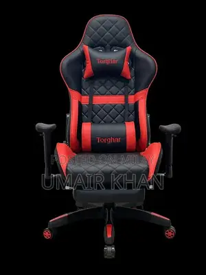 Ergonomic Gaming Chair with Reclining Backrest & Support Pillows
