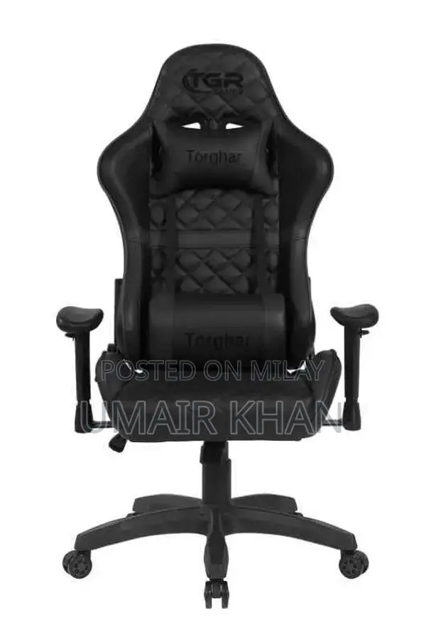 Ergonomic Gaming Chair with Reclining Backrest & Support Pillows