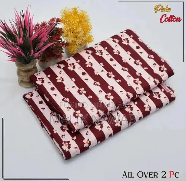 Unstitched Cotton Two-Piece Clothing Set