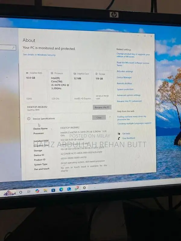 Dell CPU Laptop with HP Components, Windows 22H2