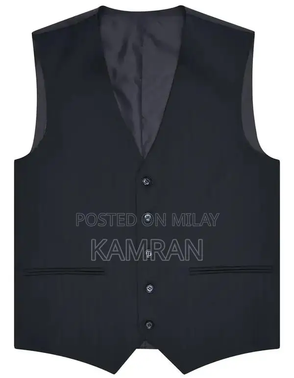 Men's Jet Black 3-Piece Formal Suit - Italian Fabric