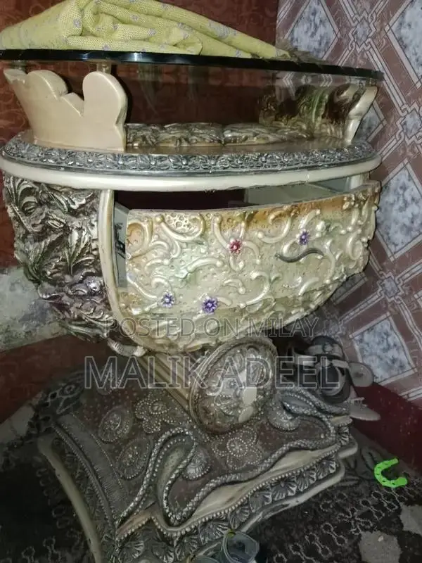 King Size Double Bed Set with Dressing Table and Side Tables