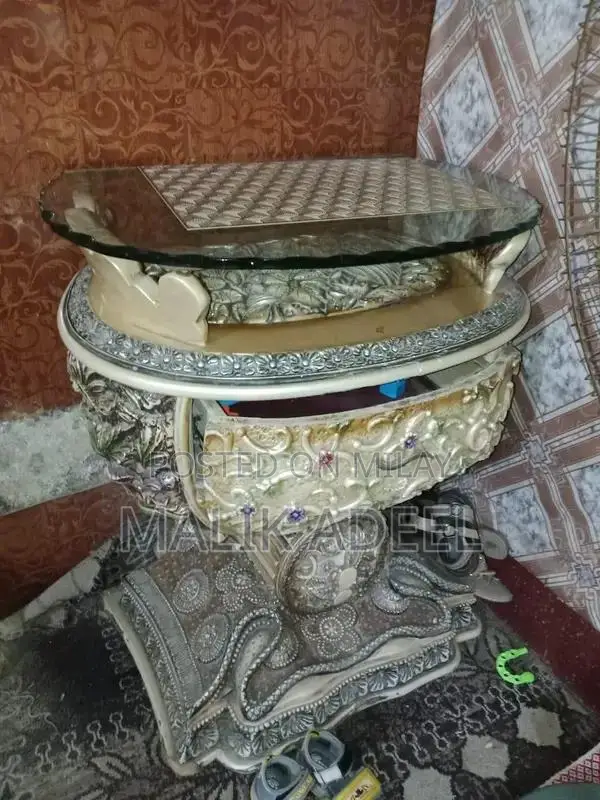 King Size Double Bed Set with Dressing Table and Side Tables