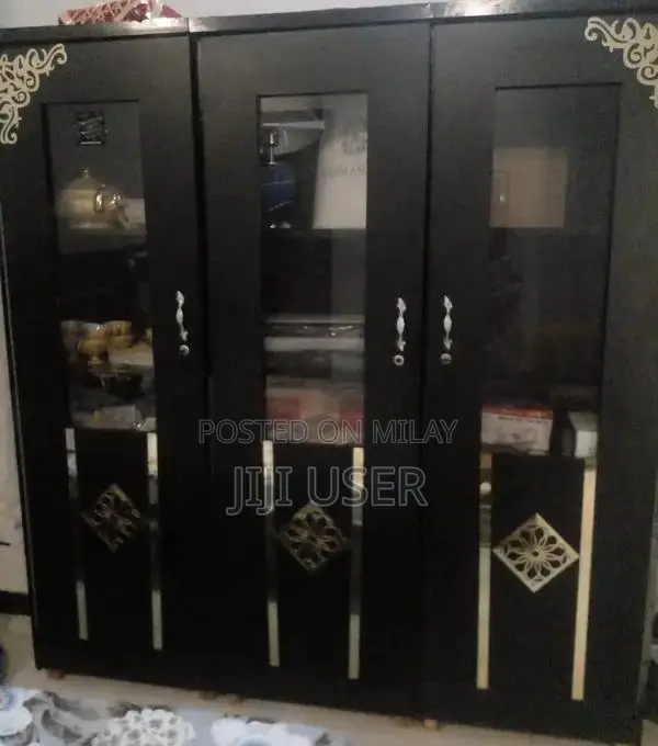 Complete Bedroom Furniture Set with Double Bed, Mattress, Cupboard, an