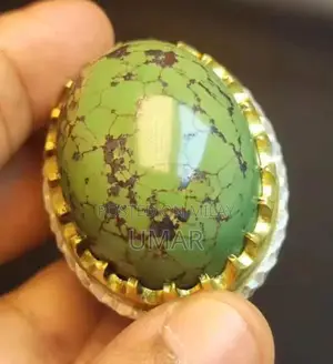 Handcrafted Irani Feroza Stone Ring with Premium Artisan Design