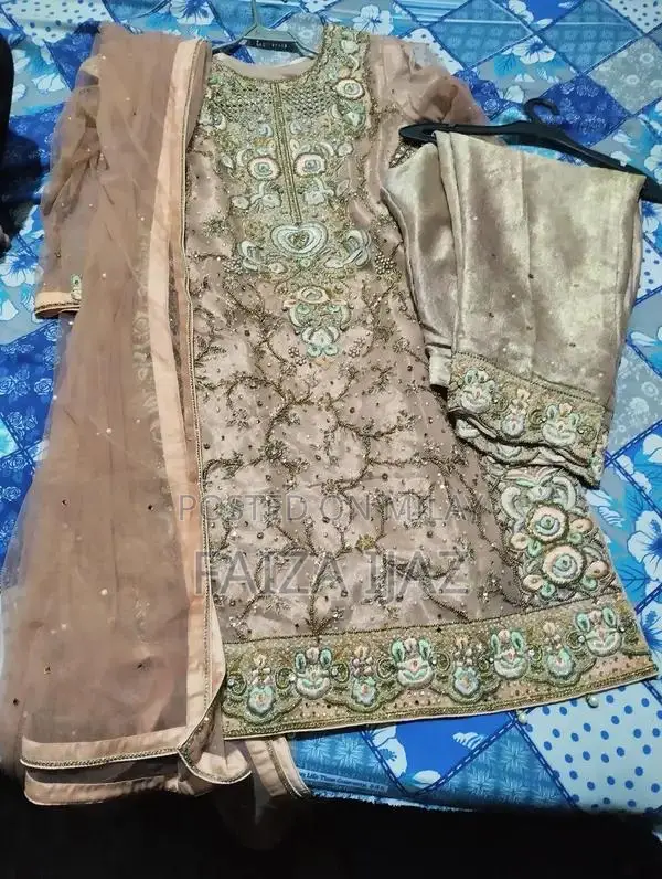 Designer Embroidered Party Dress - Elegant Formal Ghauri Work Style