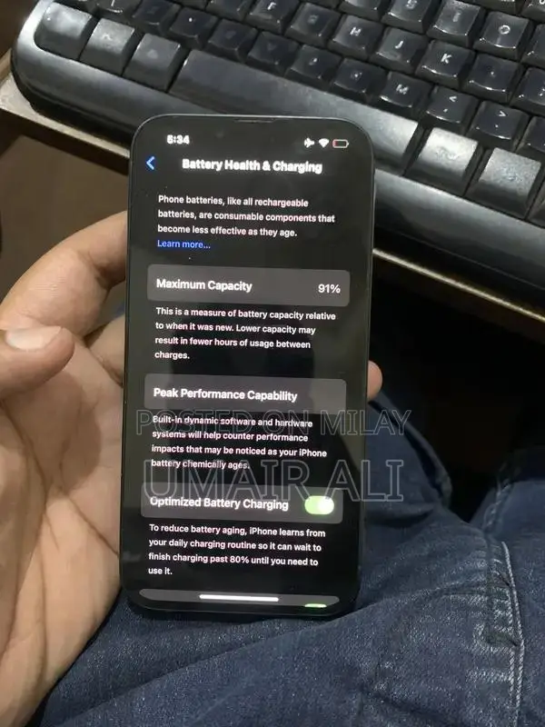 Blue 128GB Smartphone with Water Resistance