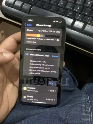 Blue 128GB Smartphone with Water Resistance