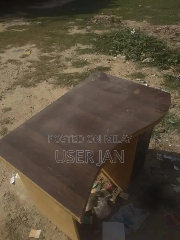 Compact Used Computer Desk with Minor Back Damage