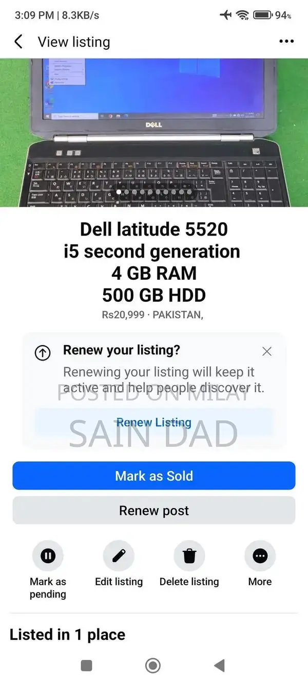 Dell Latitude 5520 Business Laptop - Core i5, 4GB RAM