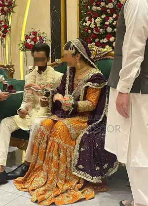 Traditional Banarasi Garara Lehenga with Hand Embroidery