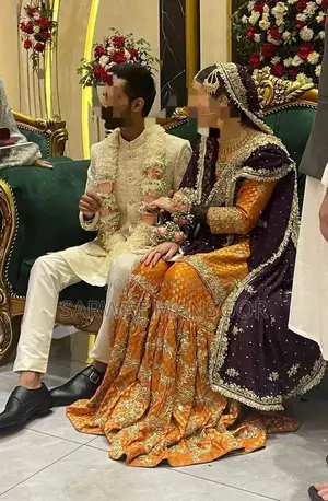 Traditional Banarasi Garara Lehenga with Hand Embroidery