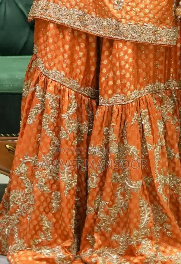 Traditional Banarasi Garara Lehenga with Hand Embroidery