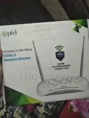 Photo - PTCL WiFi Modem Router with Accessories