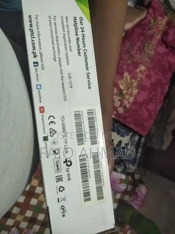 PTCL WiFi Modem Router with Accessories