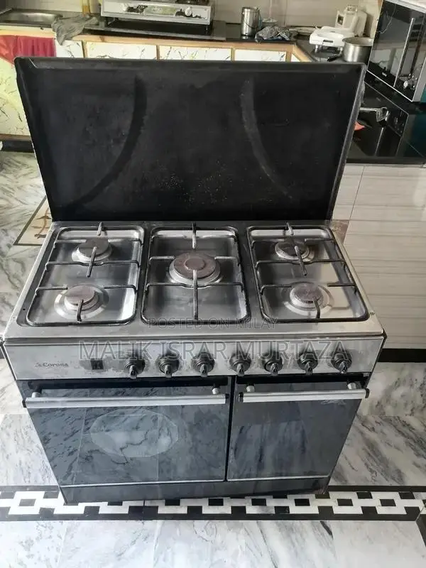 Corona 5-Burner Gas Stove with Oven and Hot Case