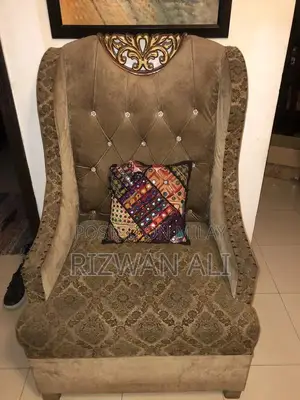 Photo - Large Brown Wooden 7-Seater Sofa in Jaman Wood