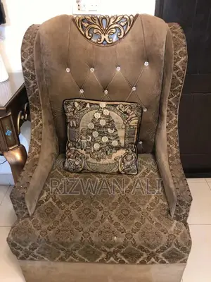 Large Brown Wooden 7-Seater Sofa in Jaman Wood