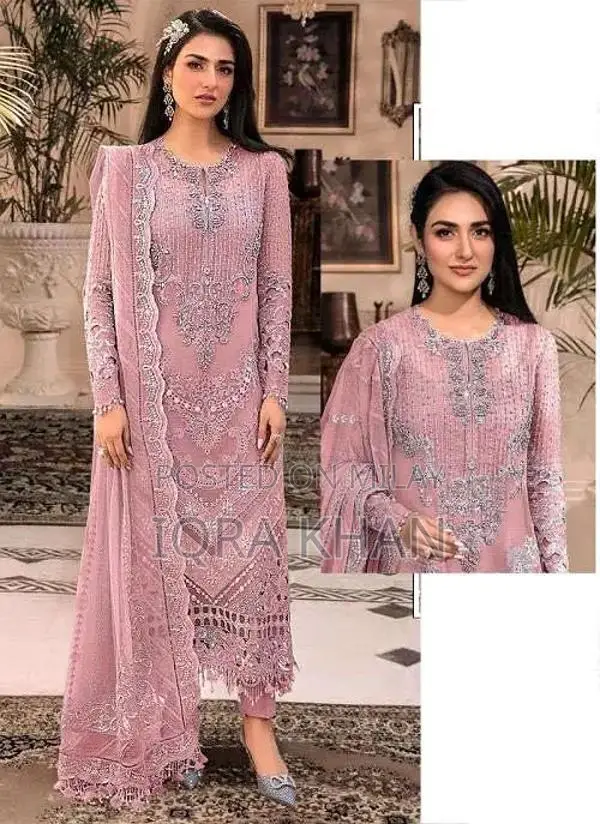 Embroidered Banarasi Palazzo Suit with Net Dupatta