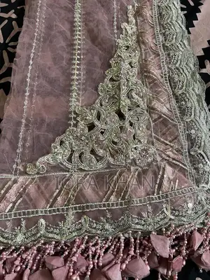 Embroidered Banarasi Palazzo Suit with Net Dupatta