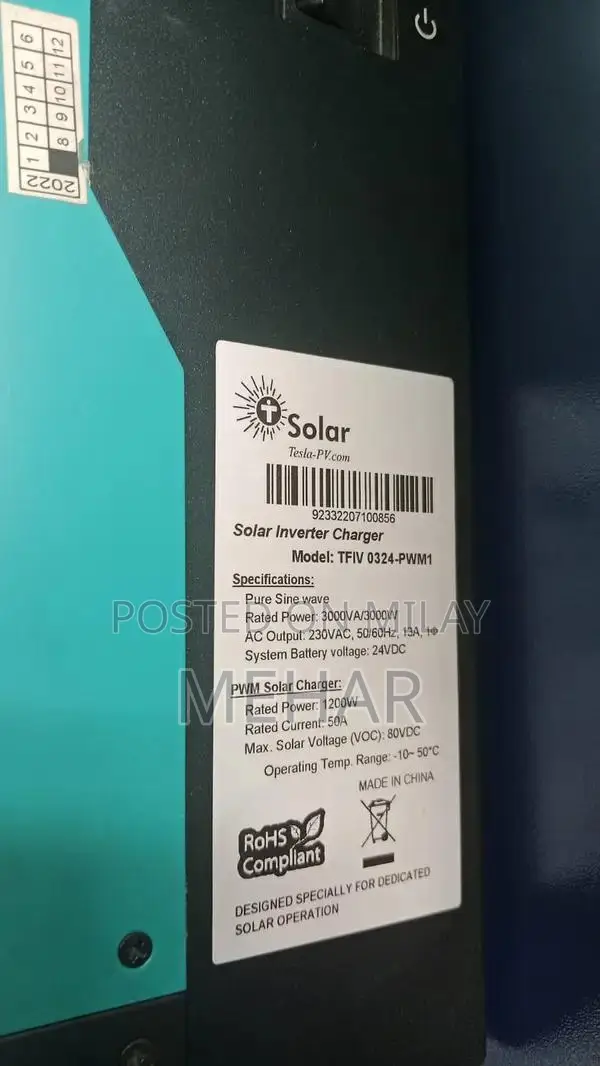 Tesla 3kW Solar Inverter - Pure Sine Wave, Grid/Battery Support