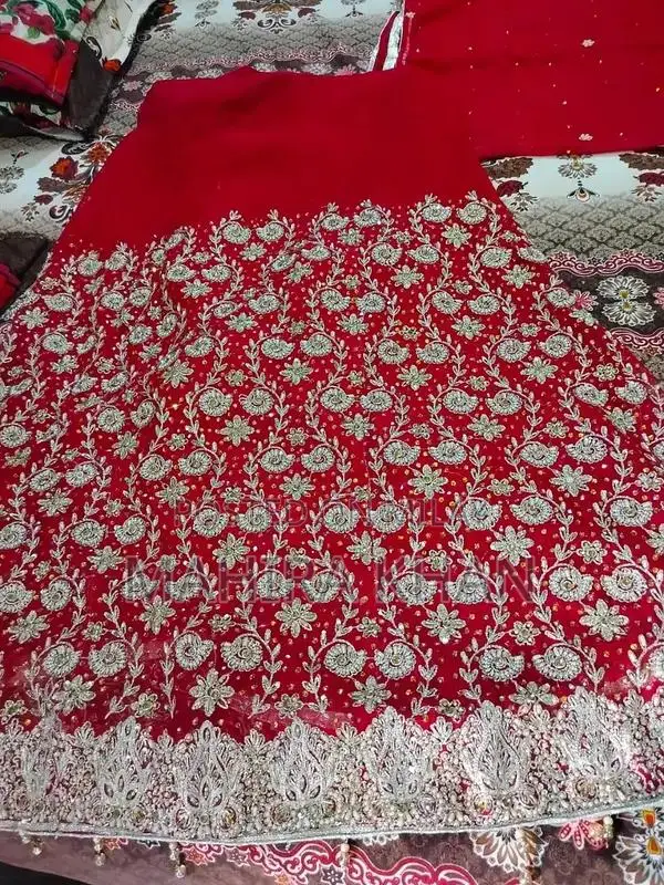 Elegant Bridal Lehnga with Matching Shoes and Purse