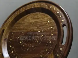 Vintage Wooden Decorative Plate or Serving Tray