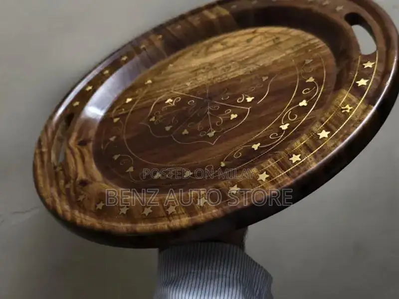 Vintage Wooden Decorative Plate or Serving Tray