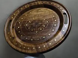 Vintage Wooden Decorative Plate or Serving Tray