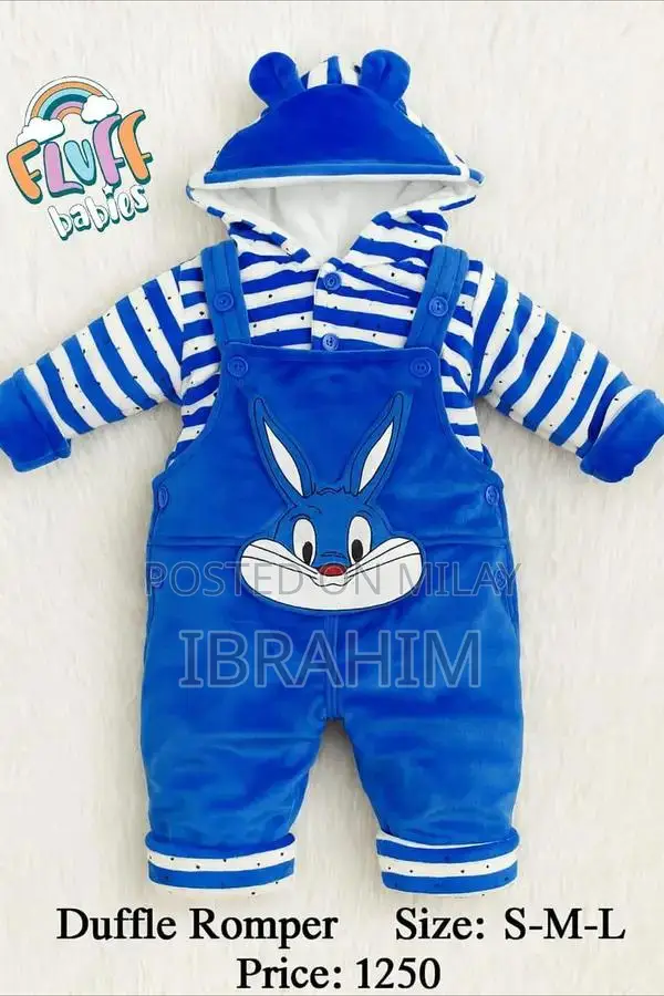 Cute Blue Rabbit Baby Romper for Infants