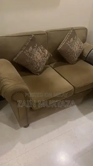 7-Seater Living Room Sofa Set with Cushions