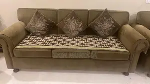 7-Seater Living Room Sofa Set with Cushions