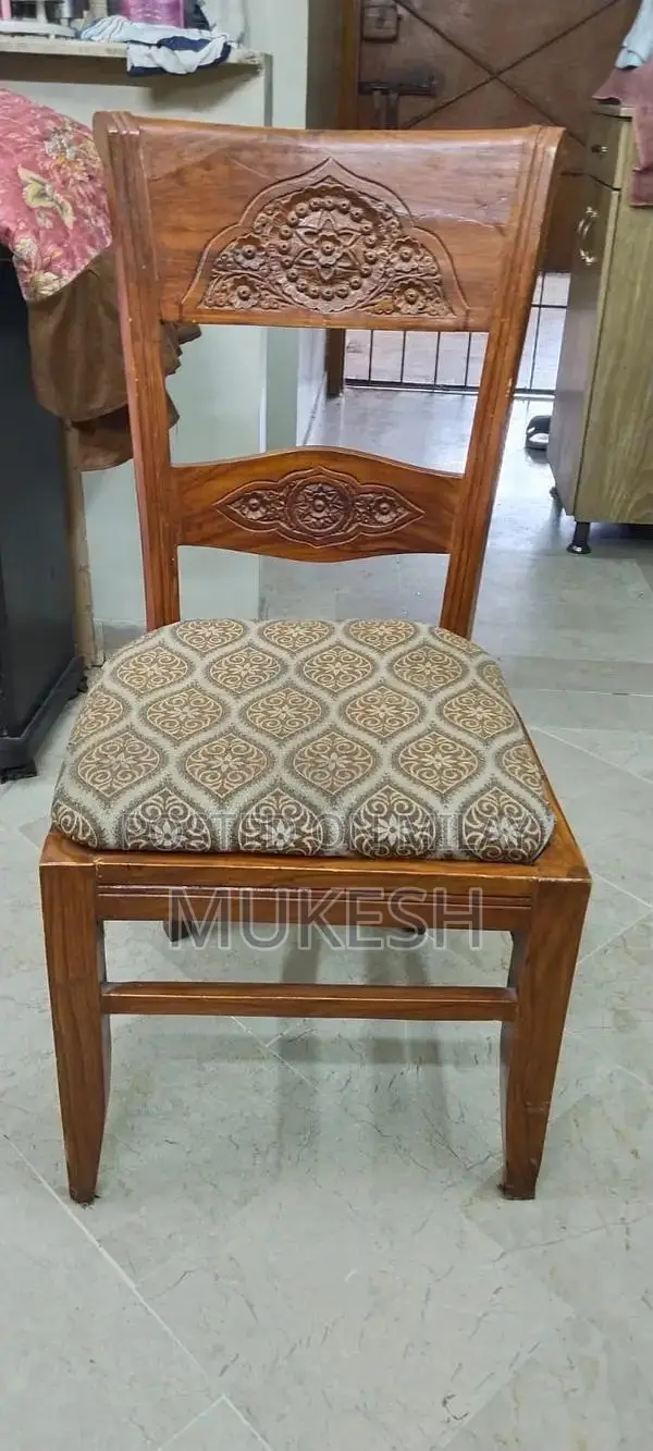 Solid Wood Dining Table with 6 Matching Chairs