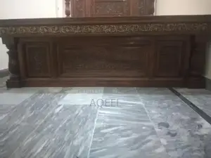 Photo - Chinioti Wooden King Size Bed with Side Tables